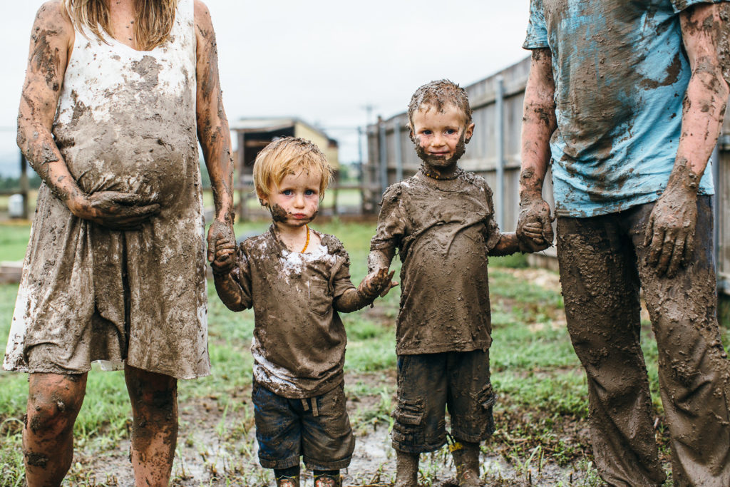 mud fight maternity Lane B Photography