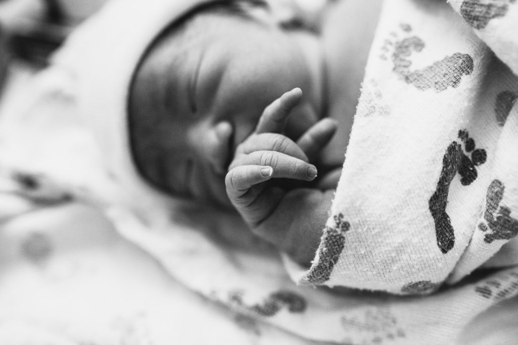 black and white newborn 