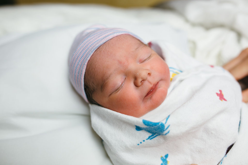 newborn boy in hospital