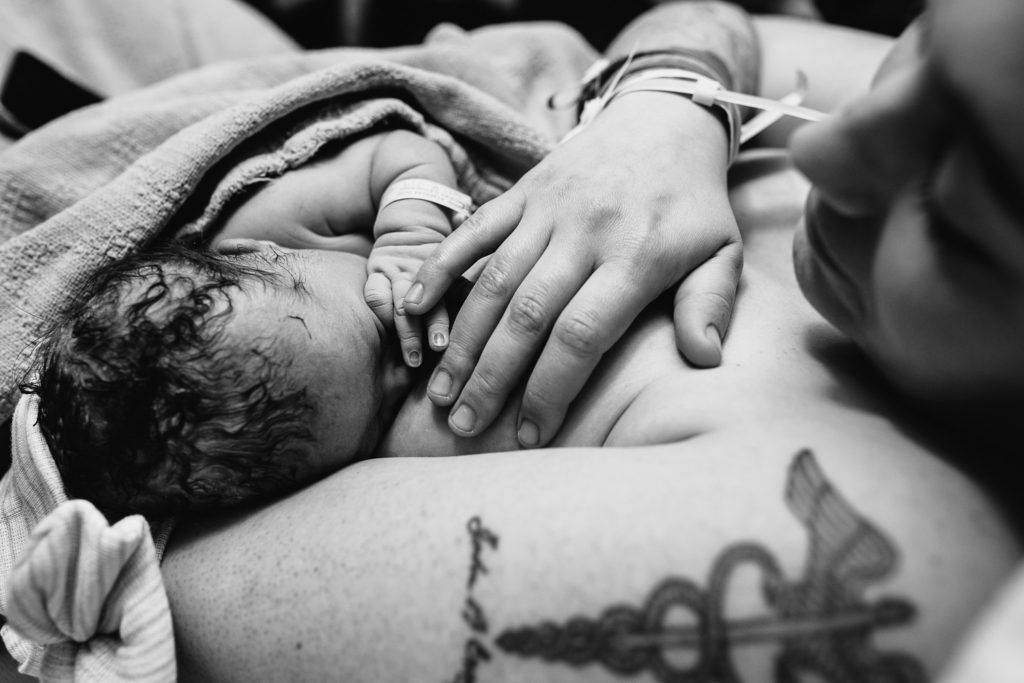 breasting newborn
