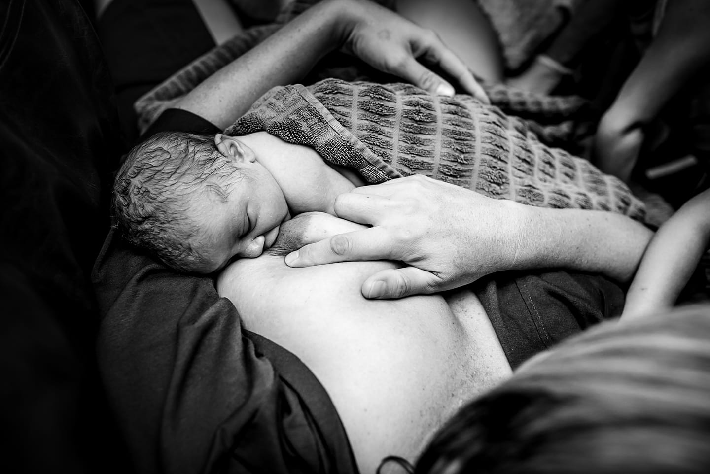 black and white breastfeeding photos