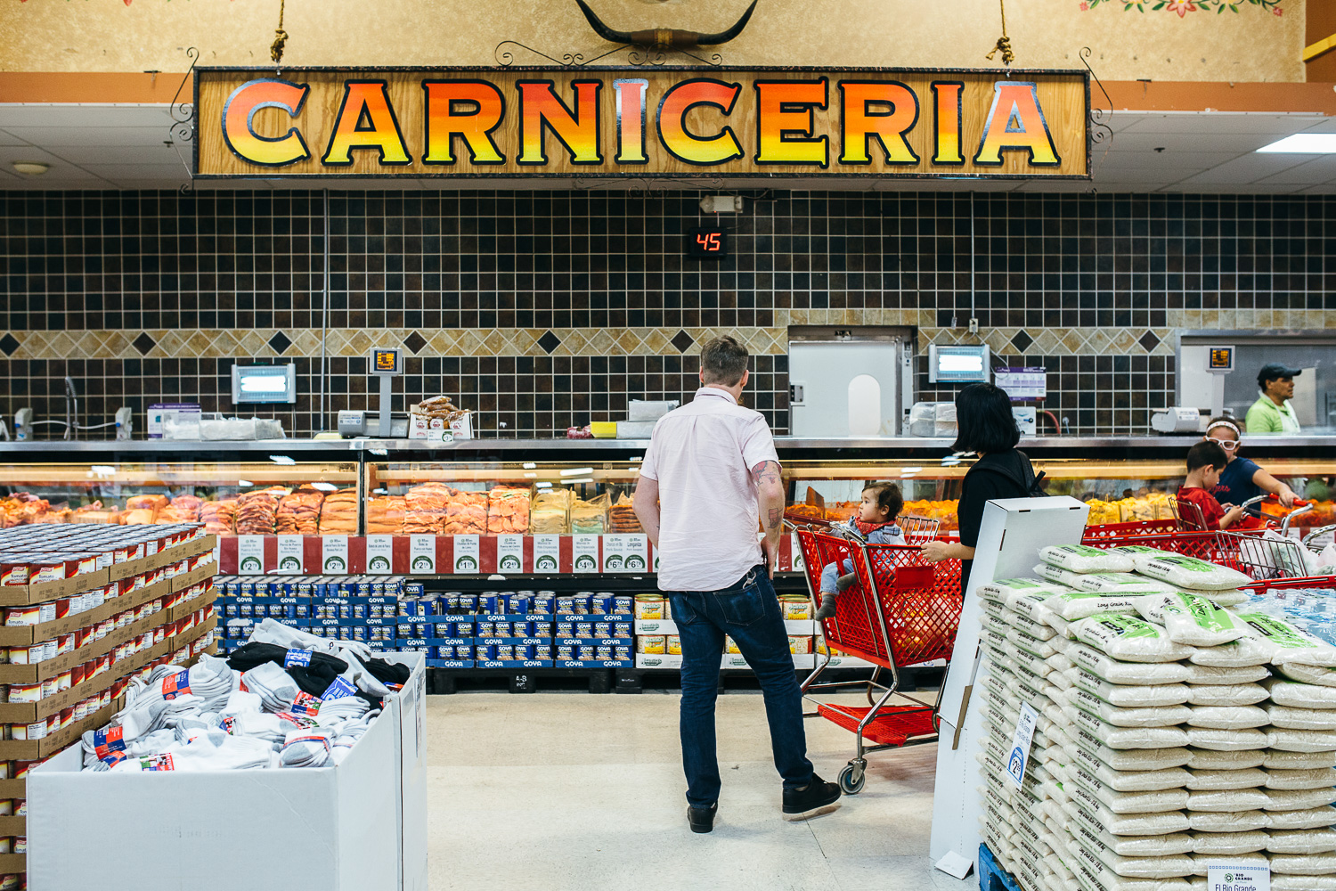 shopping at the carniceria