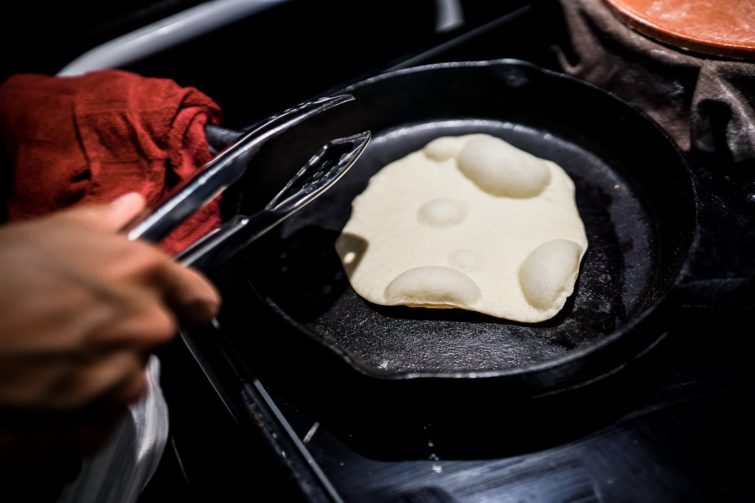 cooking tortillas