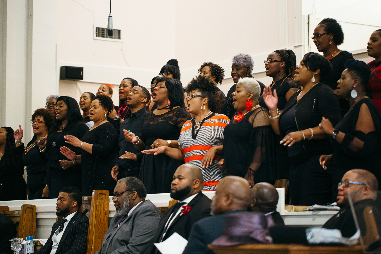 choir singing at church service